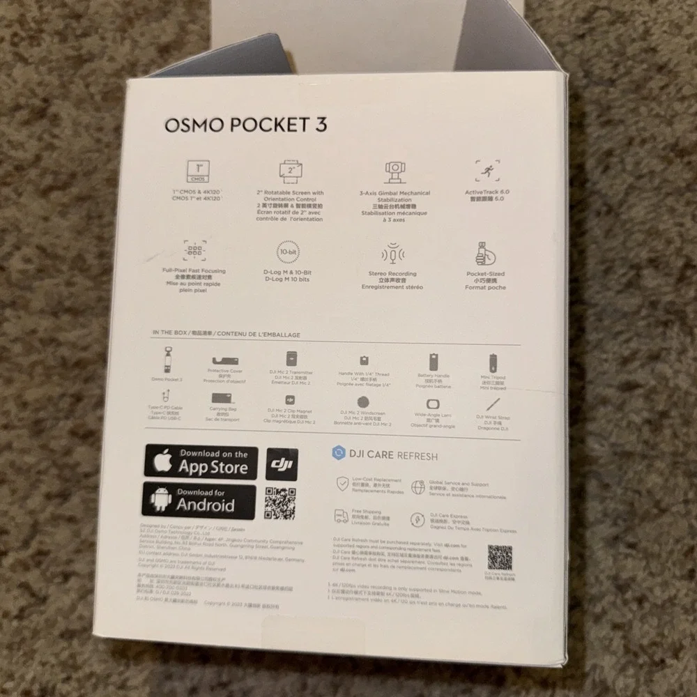 DJI Osmo Pocket 3 Empty Box ONLY Genuine Creator Combo Packaging Case & Insert